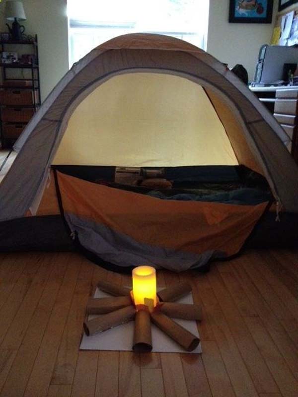 13. Go camping indoors and let your kids’ imaginations run wild