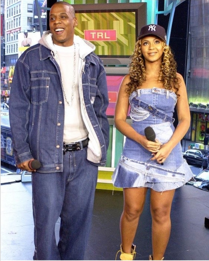 14. Jay-Z & Beyoncé's all-denim looks were totally cheesy, and Bey's dress looked bizarre