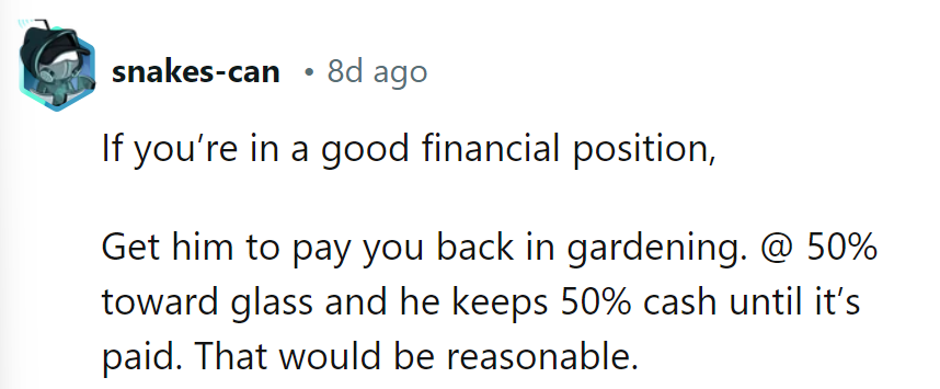 Turning over a new leaf: Gardening for glass. A 50-50 deal keeps both green and clear.