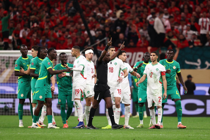 FIFA officials and national soccer federation leaders amid tensions over World Cup ban