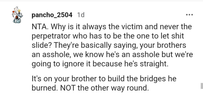 We're going to ignore it because he's straight