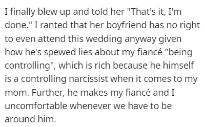 OP's mom kept trying to convince OP to change her mind, but it didn't work