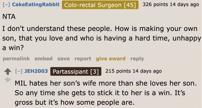 This is the reality for a lot of women with evil MILs