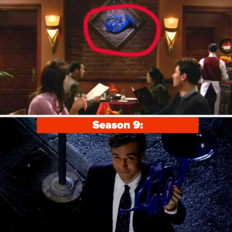 17. In How I Met Your Mother, when Ted showed up with the blue French horn.