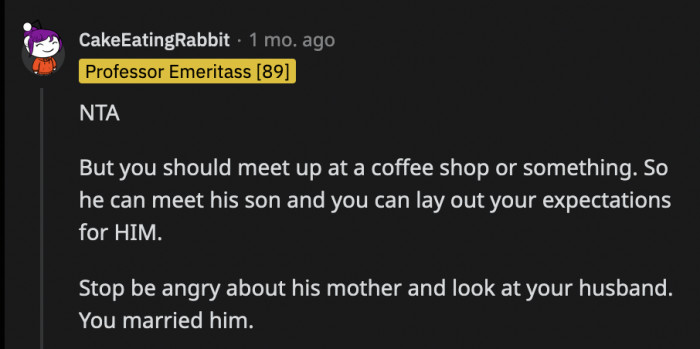 A Redditor advised OP to ignore her MIL and deal with her husband, who is the root of her problem.