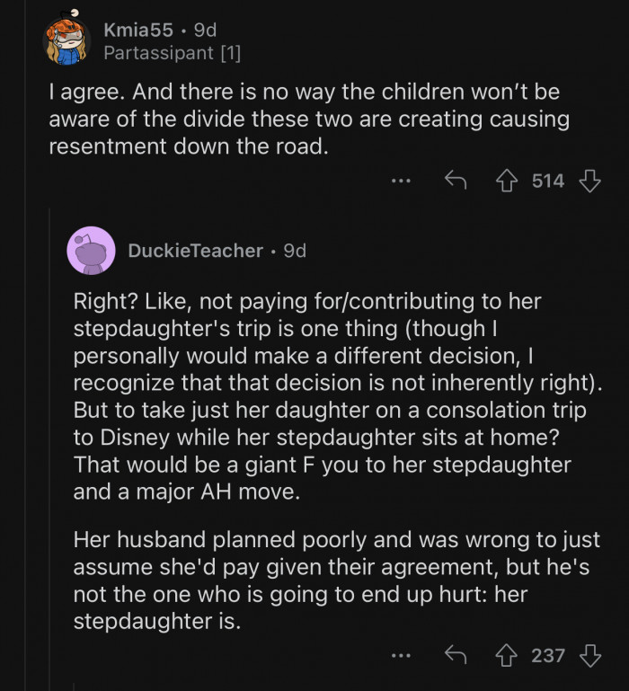 The husband planned poorly and shouldn't have relied on OP.