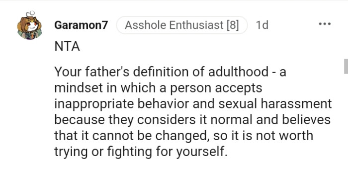 This Redditor Explains the OP's Dad's Definition of Adulthood
