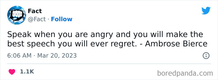 35. Don't speak when you are angry