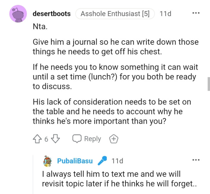 Why does he think that he's more important though?