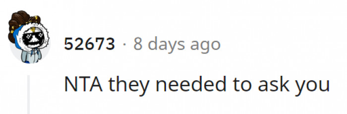 9. It was OP's private space, and they didn't have any right to simply use it without permission