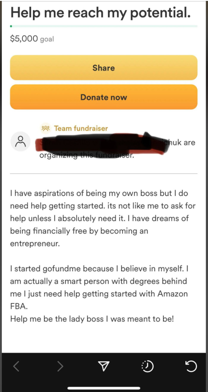 This aspiring entrepreneur needs help