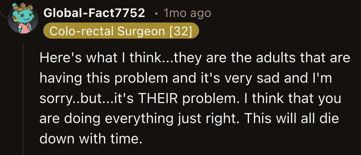 The adults can clean up this mess. It has nothing to do with OP.