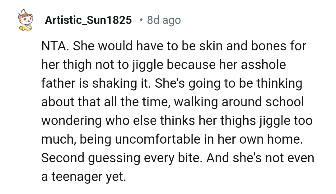 She's going to be thinking about that all the time, and that's not good