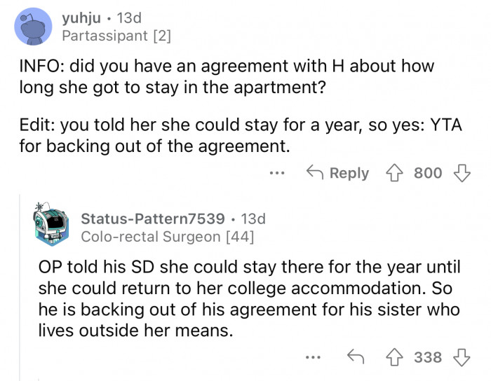 OP can't back out of his initial agreement.