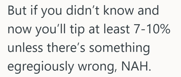 The verdict lands on awareness and future action, not just one rough dinner.
