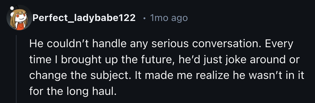 3. Making light of everything is not a great character trait.
