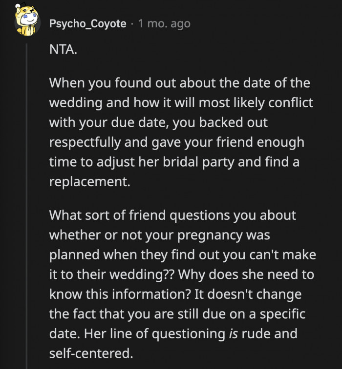 Before OP's question, there were more comments that stated how rude the friend is but...