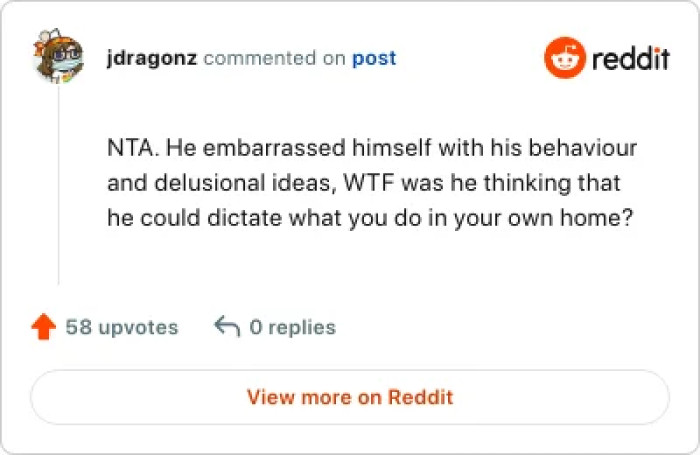 He's not just entitled; he's also delusional.