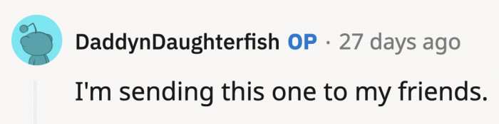 OP thought it was a good comparison and forwarded it to his friends.