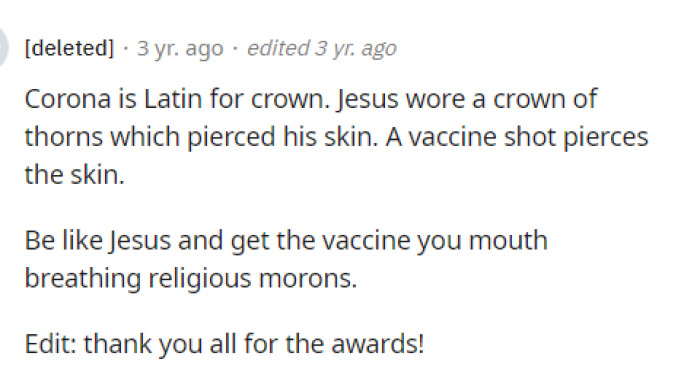 It seems like tons of comments received awards simply for playing it fun and doing their own silly math to come up with some sort of theory.