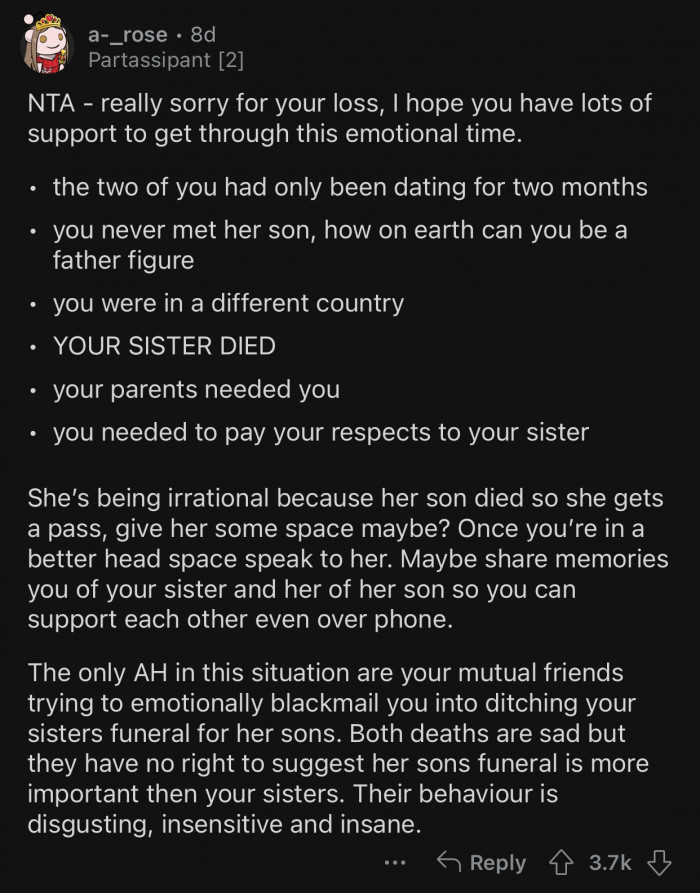 OP’s ex is irrational and manipulative.