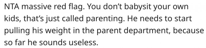 12. Her husband seems useless.
