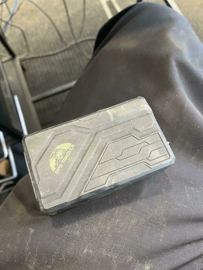 10. Found This On The Underside Of A Woman’s Car Today… Needless To Say She’s A Little Freaked Out. Rechargeable With 4g Sim Card In It