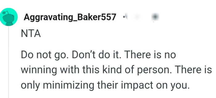 The OP should not go