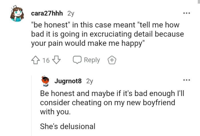 The OP should be honest