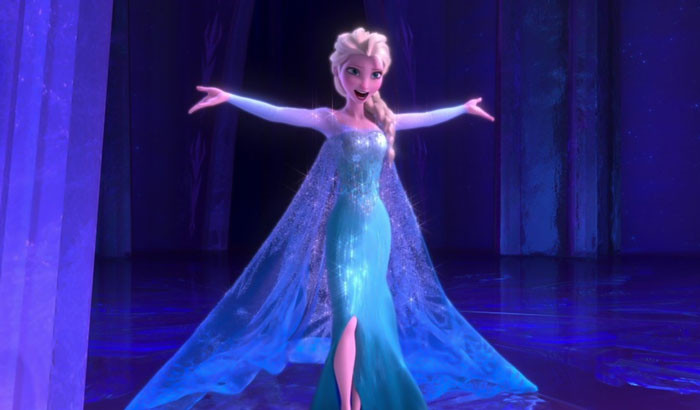 61. Elsa's ice palace changes colors depending on her emotions.