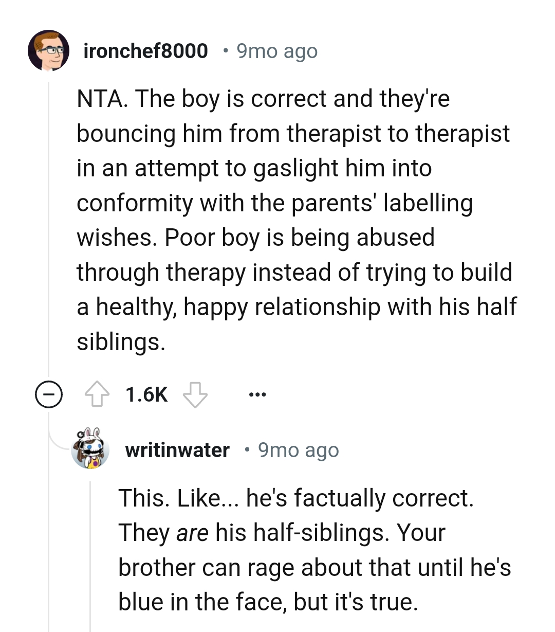 The poor boy is being abused through therapy