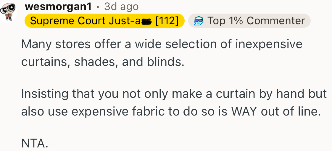 “Many stores offer a wide selection of inexpensive curtains, shades, and blinds.”