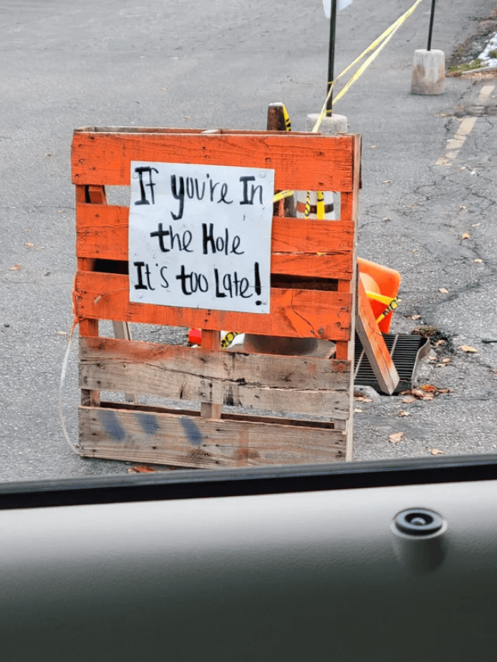 15. Sign at a Gas Station by My Work