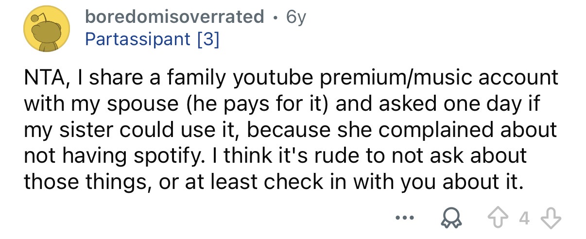 It was rude of them not to ask.