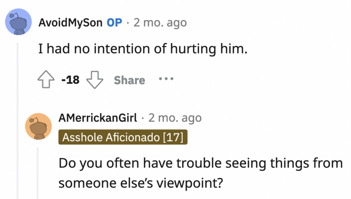 OP's action may have come from a good place, but she was still wrong