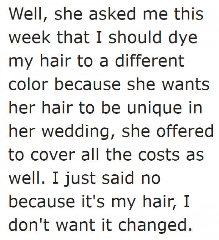 Here comes the unreasonable request.