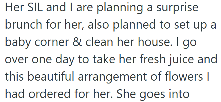 Even while grieving, she poured her love into helping her friend prepare for motherhood.