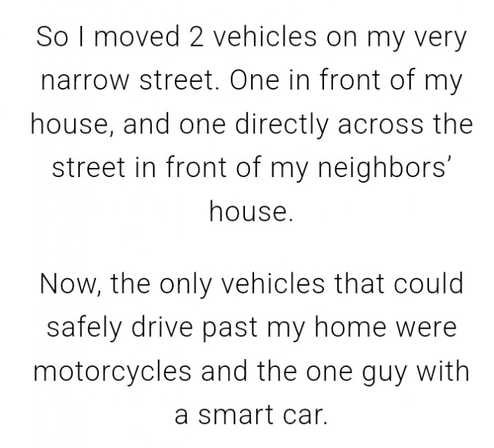 I moved two vehicles