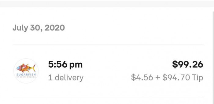 13. “I haven't been able to work for 5 days due to personal problems, but I was able to get out and do one delivery, and it ended up being this one. This person helped me so much.”