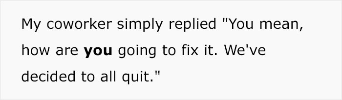 We've decided to quit