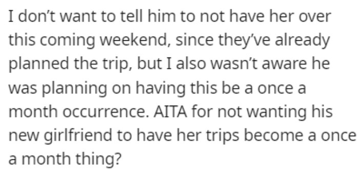 OP didn't know that this would become a regular occurrence in their household