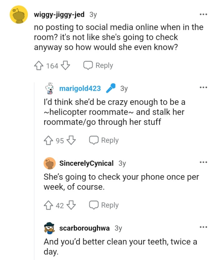 It's no posting on social media for this redditor