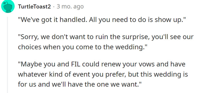 A Redditor explained to them how to avoid the intrusive MIL's behavior