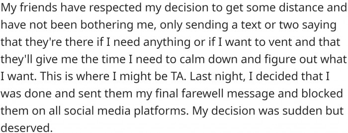 They appreciated the group's attempts to take their feelings into consideration.