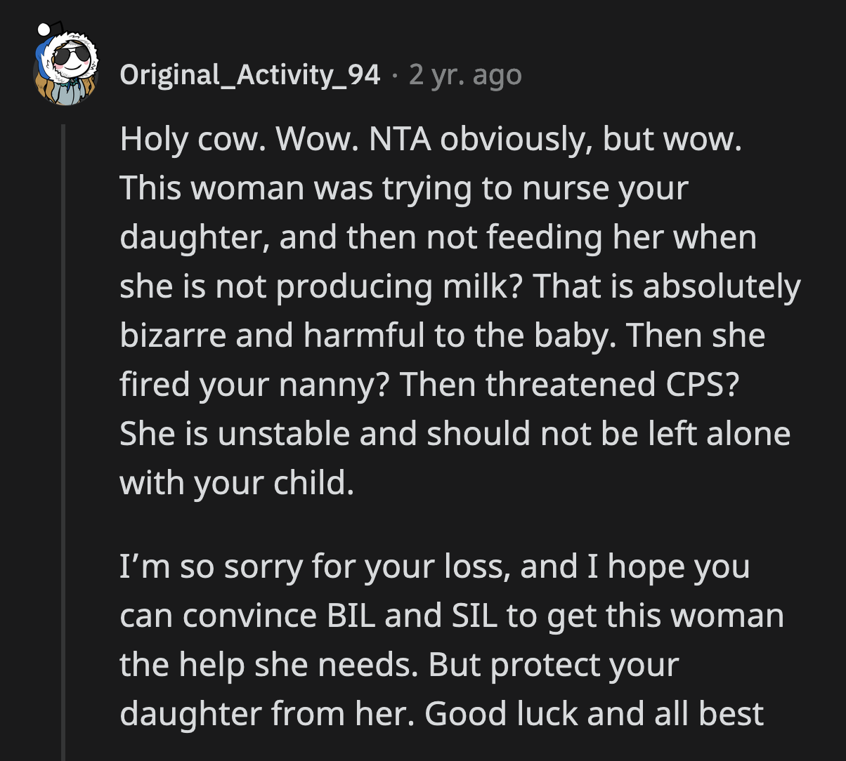 It was a bizarre situation that endangered a helpless infant. Sandra needs help because what she did was completely wrong.
