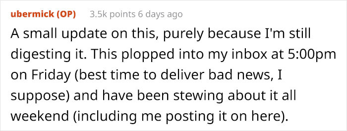 The OP Explained a Few Details About the Whole Issue in the Comments