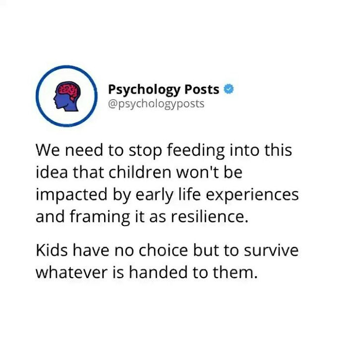 Always be kind to children.