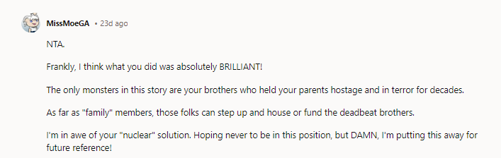 It never seems like it’s that easy. But I’ve never been evicted, either, so I don’t know.