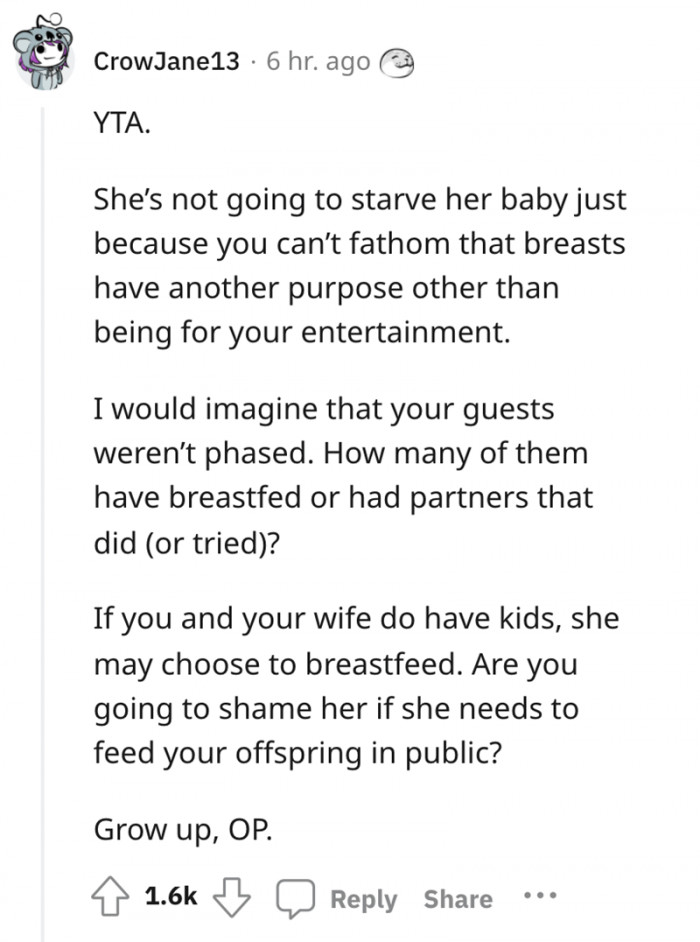 She's Not Going to Starve Her Baby