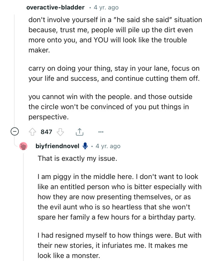 “Carry on doing your thing, stay in your lane, focus on your life and success, and continue cutting them off.”